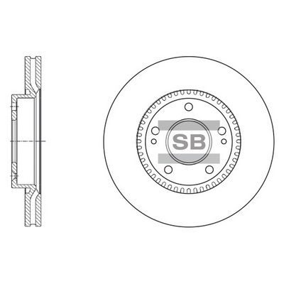 Гальмівний диск HI-Q SD1056 - zapix