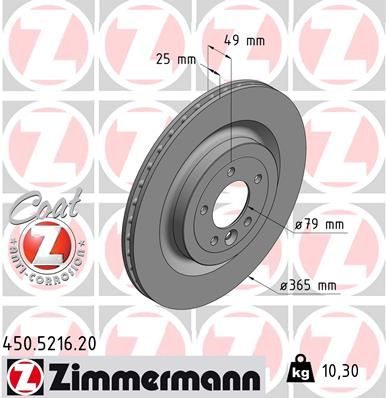Гальмівний диск ZIMMERMANN 450521620 - zapix