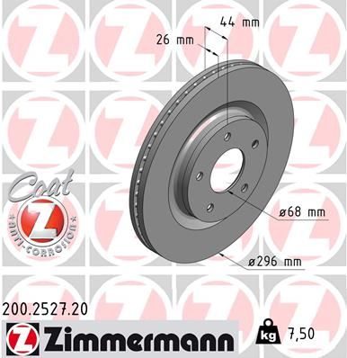 Гальмівний диск ZIMMERMANN 200252720 - zapix