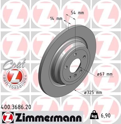 Гальмівний диск ZIMMERMANN 400368620 - zapix