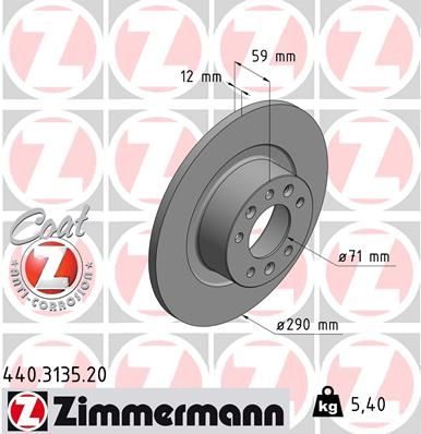 Гальмівний диск ZIMMERMANN 440313520 - zapix