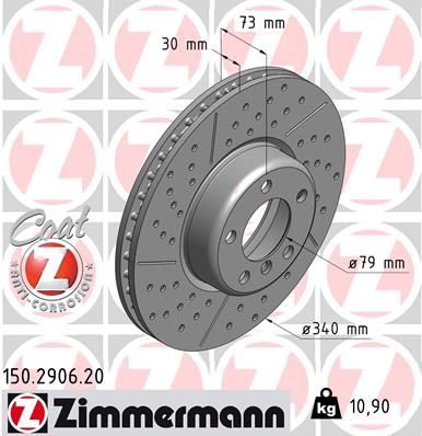 Гальмівний диск ZIMMERMANN 150290620 - zapix