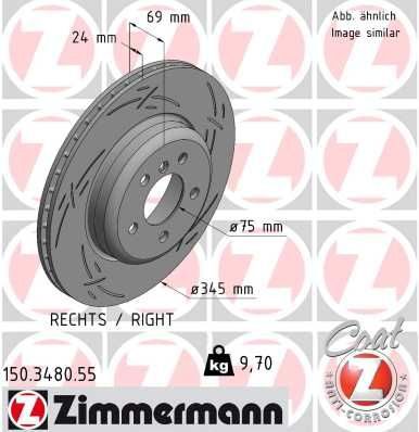Гальмівний диск ZIMMERMANN 150348055 - zapix