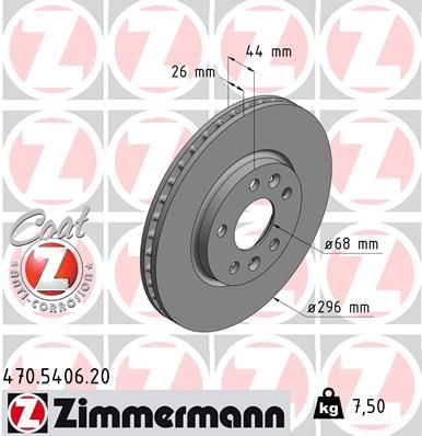 Гальмівний диск ZIMMERMANN 470540620 - zapix