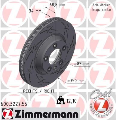 Гальмівний диск ZIMMERMANN 600322755 - zapix