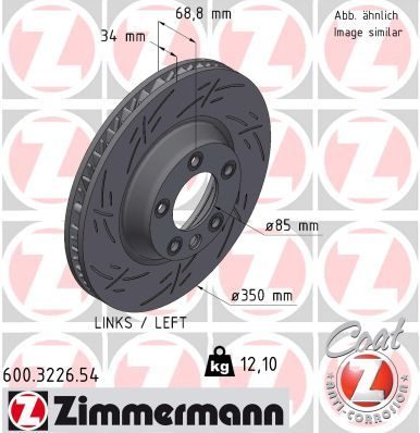 Гальмівний диск ZIMMERMANN 600322654 - zapix