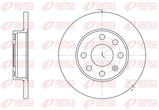 Гальмівний диск REMSA 605900 - zapix