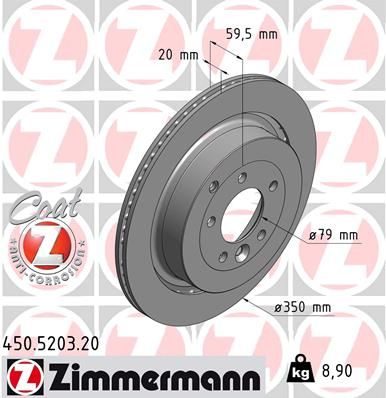 Гальмівний диск ZIMMERMANN 450520320 - zapix