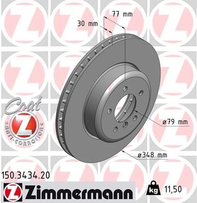 Гальмівний диск ZIMMERMANN 150343420 - zapix
