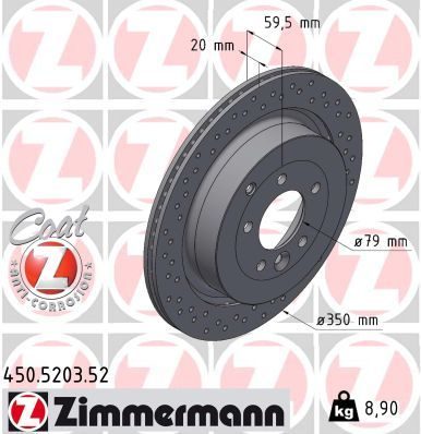 Гальмівний диск ZIMMERMANN 450520352 - zapix