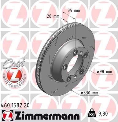 Гальмівний диск ZIMMERMANN 460158220 - zapix