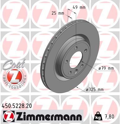 Гальмівний диск ZIMMERMANN 450522820 - zapix