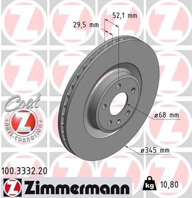 Гальмівний диск ZIMMERMANN 100333220 - zapix