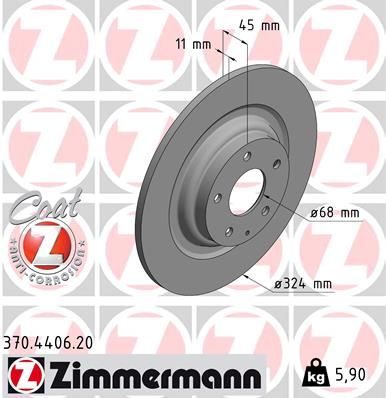Гальмівний диск ZIMMERMANN 370440620 - zapix
