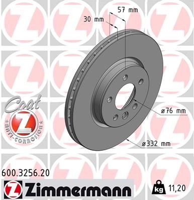 Гальмівний диск ZIMMERMANN 600325620 - zapix