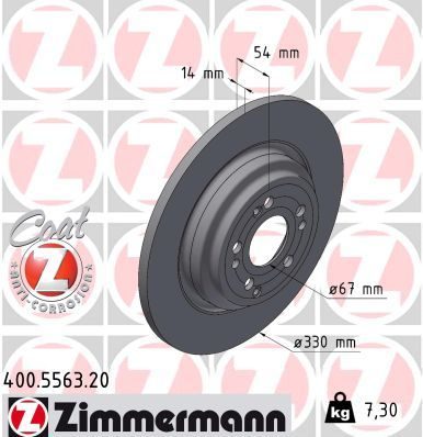 Гальмівний диск ZIMMERMANN 400556320 - zapix