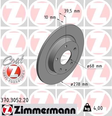 Гальмівний диск ZIMMERMANN 370305220 - zapix