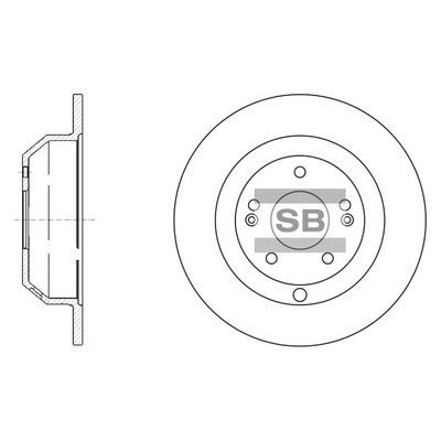Гальмівний диск HI-Q SD1072 - zapix