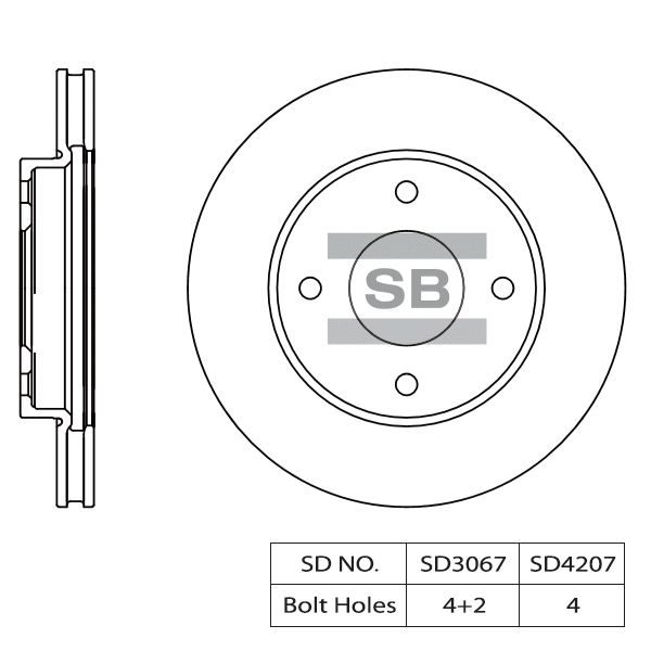Гальмівний диск HI-Q SD4207 - zapix