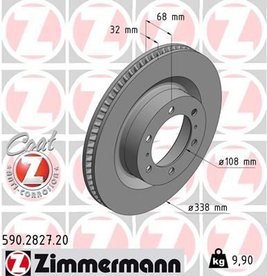 Гальмівний диск ZIMMERMANN 590282720 - zapix