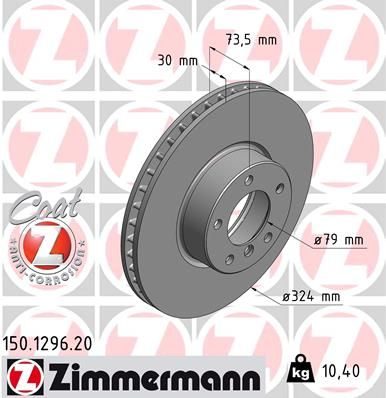 Гальмівний диск ZIMMERMANN 150129620 - zapix