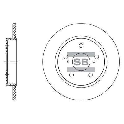 Гальмівний диск HI-Q SD4615 - zapix