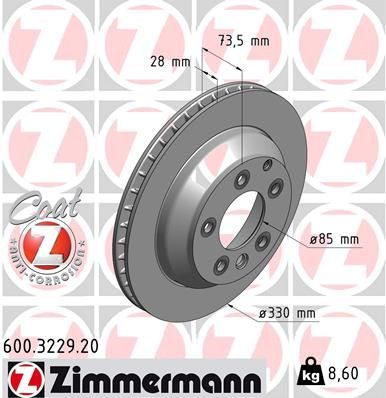 Гальмівний диск ZIMMERMANN 600322920 - zapix