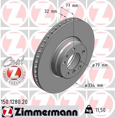 Гальмівний диск ZIMMERMANN 150128020 - zapix