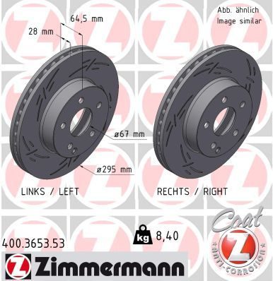 Гальмівний диск ZIMMERMANN 400365353 - zapix