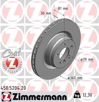 Гальмівний диск ZIMMERMANN 450520420 - zapix