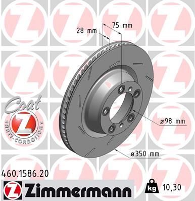 Гальмівний диск ZIMMERMANN 460158620 - zapix