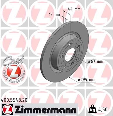 Гальмівний диск ZIMMERMANN 400554320 - zapix