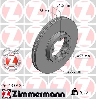 Гальмівний диск ZIMMERMANN 250137920 - zapix