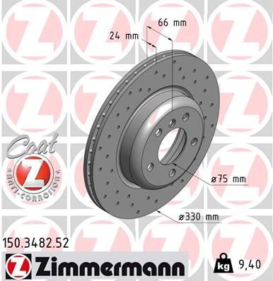 Гальмівний диск ZIMMERMANN 150348252 - zapix