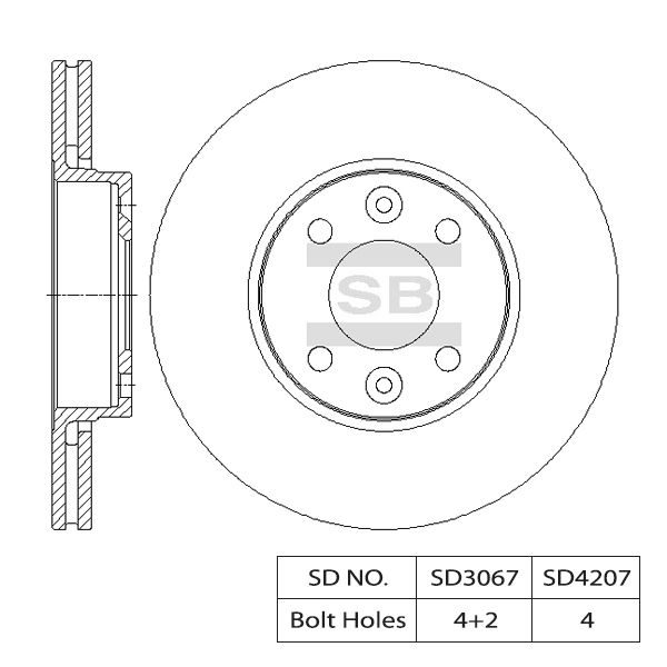 Гальмівний диск HI-Q SD3067 - zapix
