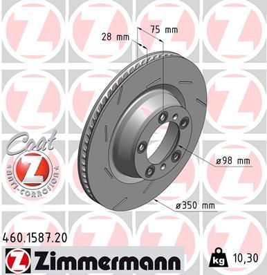 Гальмівний диск ZIMMERMANN 460158720 - zapix