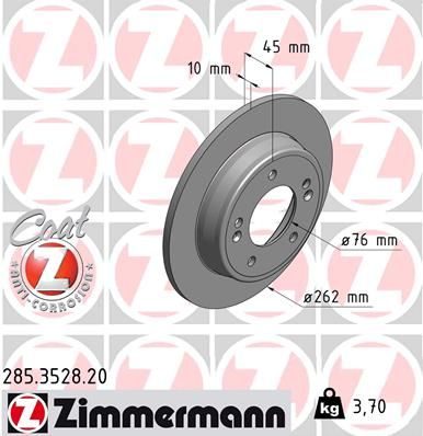 Гальмівний диск ZIMMERMANN 285352820 - zapix