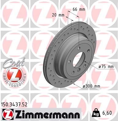 Гальмівний диск ZIMMERMANN 150343752 - zapix