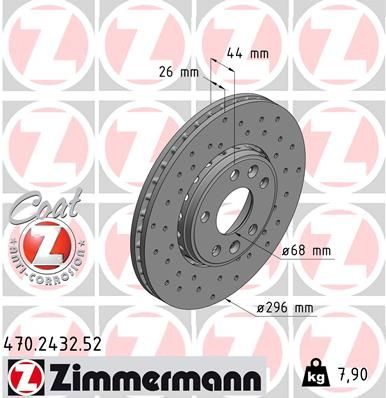 Гальмівний диск ZIMMERMANN 470243252 - zapix