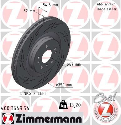 Гальмівний диск ZIMMERMANN 400364954 - zapix