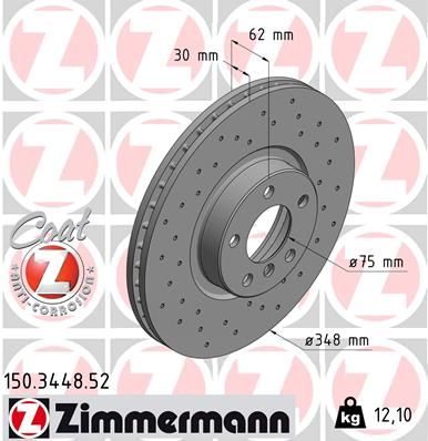 Гальмівний диск ZIMMERMANN 150344852 - zapix
