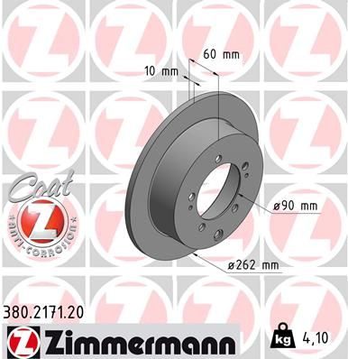 Гальмівний диск ZIMMERMANN 380217120 - zapix