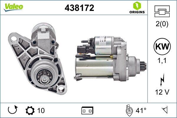 Стартер VALEO 438172 - zapix