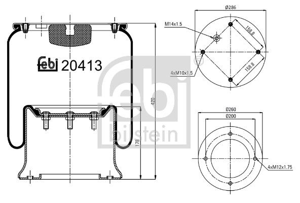 Пневматична підвіска FEBI BILSTEIN 20413 - zapix
