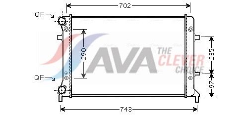 Радіатор охолодження двигуна AVA QUALITY COOLING VN2228 - zapix