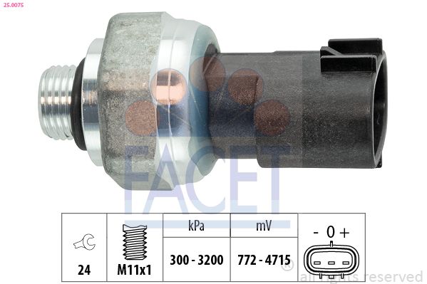 Датчик тиску кондиціонера FACET 250075 - zapix