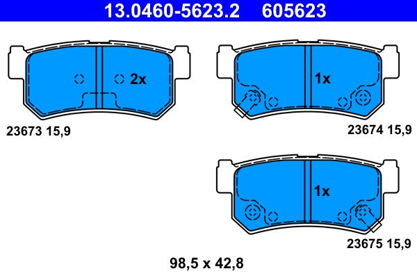 Гальмівні колодки дискові ATE 13046056232 - zapix