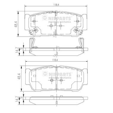 Гальмівні колодки дискові NIPPARTS N3610402 - zapix