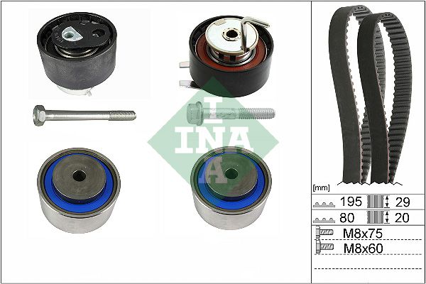 Комплект ременя ГРМ SCHAEFFLER INA 530076610 - zapix