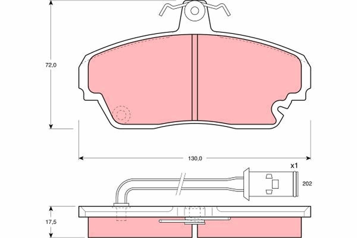 Гальмівні колодки дискові TRW GDB851 - zapix
